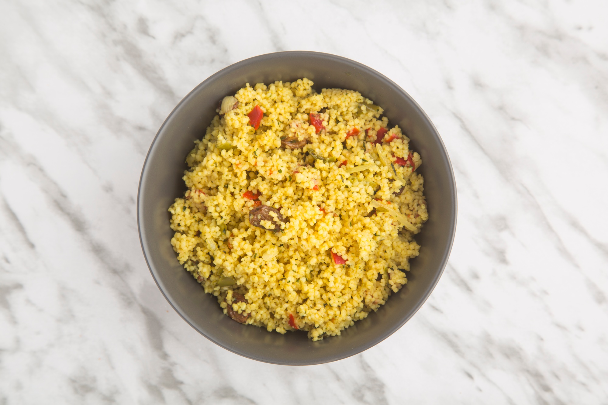 Couscous with vegetables, typical Arabic food.