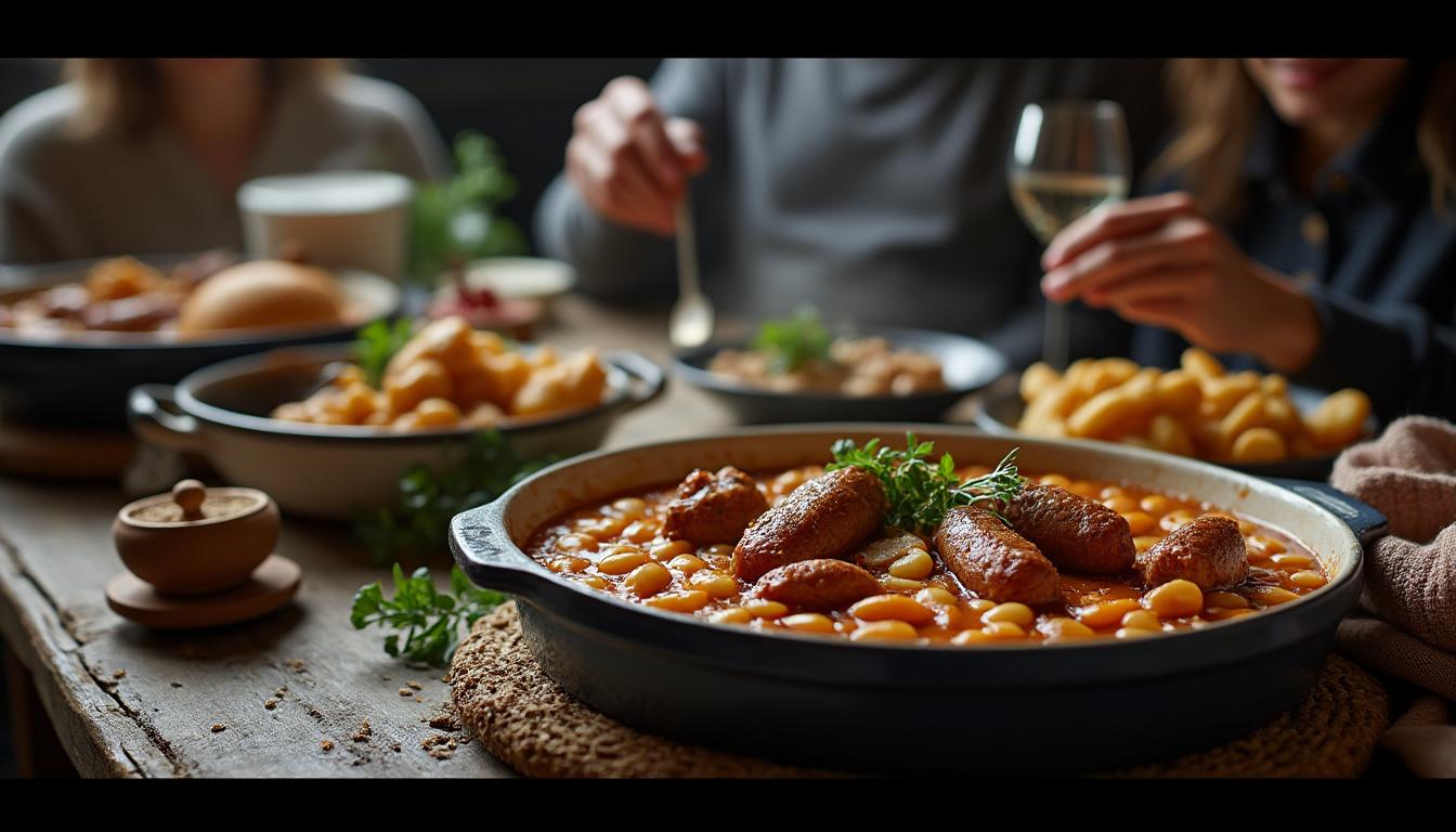 recette authentique du cassoulet de castelnaudary : ingrédients traditionnels, étapes clés et astuces pour un plat convivial à savourer en famille.