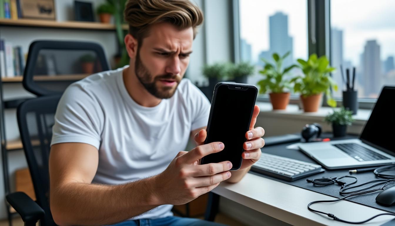 découvrez les causes de l'écran noir sur votre iphone x après une chute et suivez nos conseils pratiques pour restaurer votre appareil. apprenez à identifier les dommages et les solutions possibles pour récupérer votre téléphone.