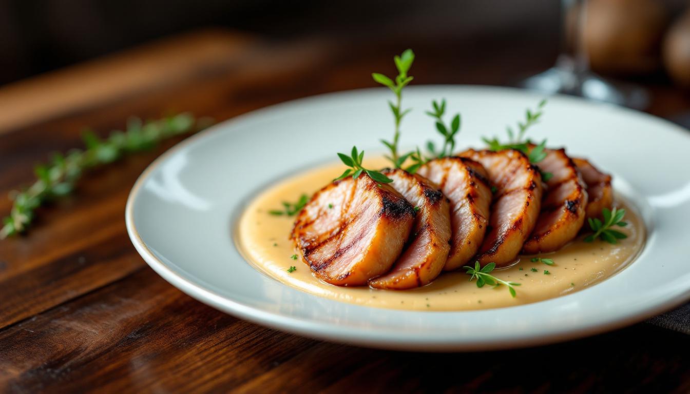 découvrez notre recette d’aiguillettes de canard sauce foie gras, une alliance parfaite entre simplicité et élégance pour un repas raffiné et savoureux.