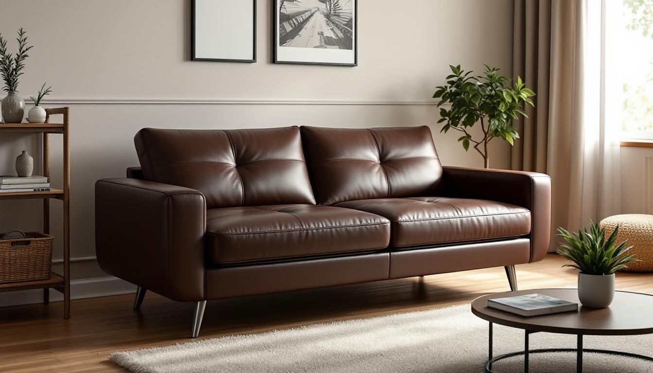 découvrez notre canapé convertible cuir 2 places, l'option idéale pour allier confort et praticité. accueillez vos invités avec style grâce à ce meuble élégant et fonctionnel.