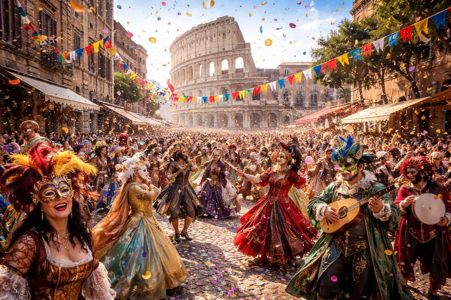 découvrez les célébrations festives colorées du carnaval à rome, avec des défilés, des costumes traditionnels et une ambiance joyeuse au cœur de la ville éternelle.