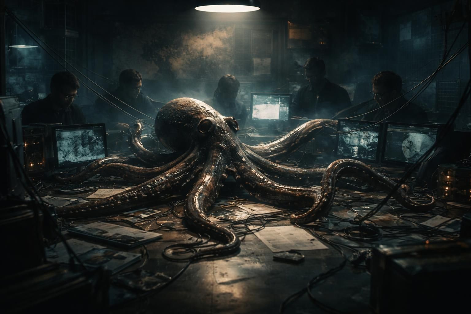 découvrez les mystères derrière la conspiration de la pieuvre et explorez qui se cache réellement pour manipuler les événements.