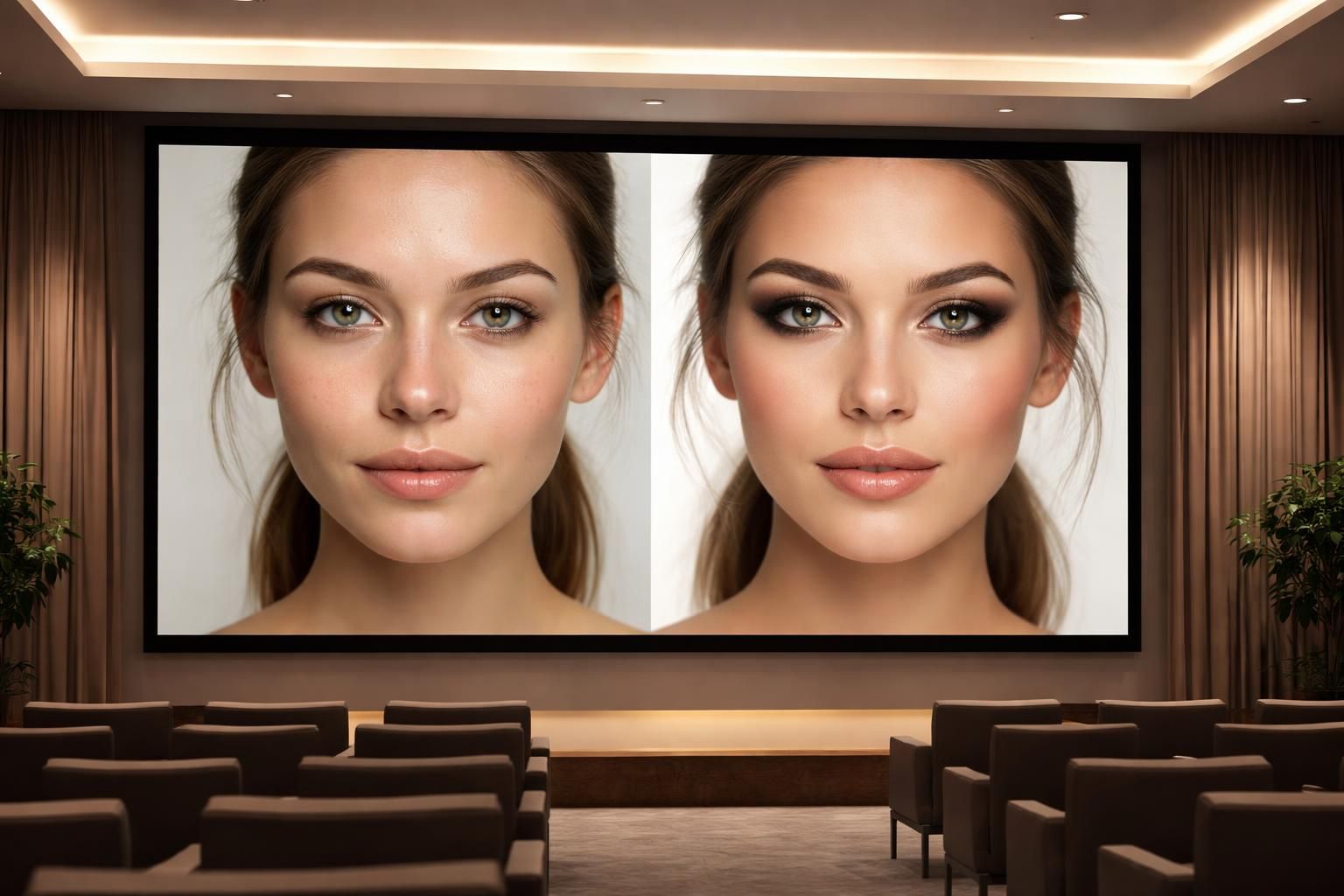 découvrez comment un écran de projection xxl transforme l'impact des avant/après beauté, offrant une expérience visuelle immersive et saisissante.