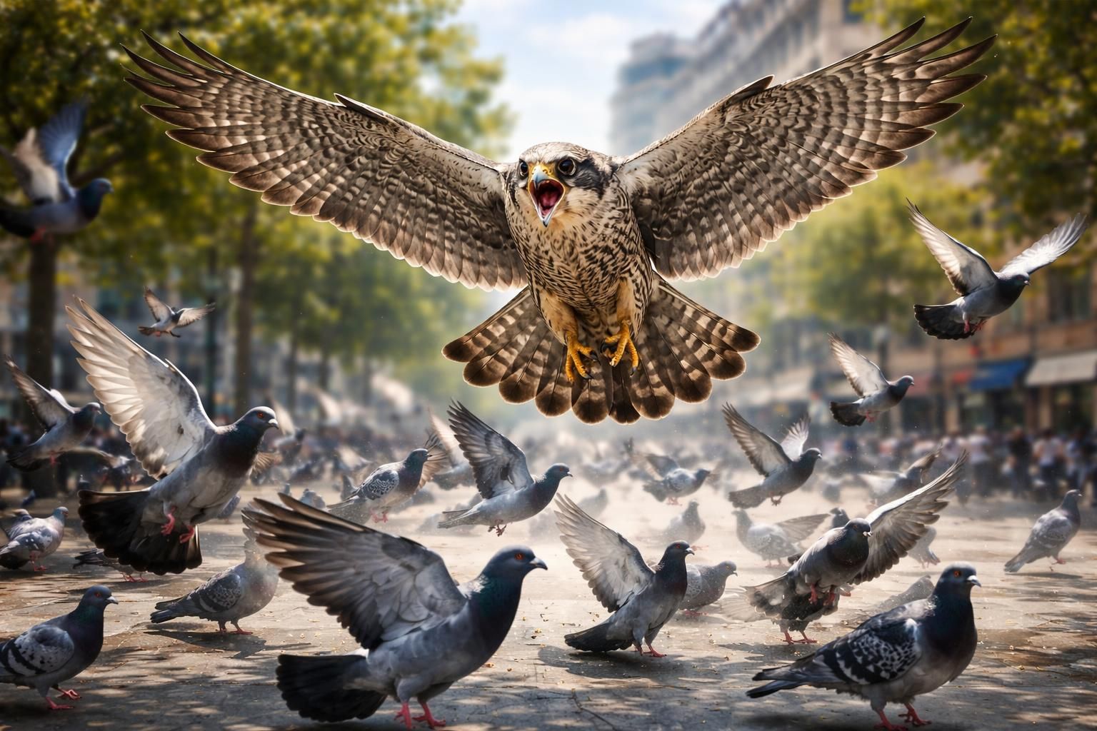 découvrez pourquoi le cri du faucon est la méthode la plus efficace et naturelle pour chasser les pigeons indésirables, assurant un environnement propre et sans nuisibles.